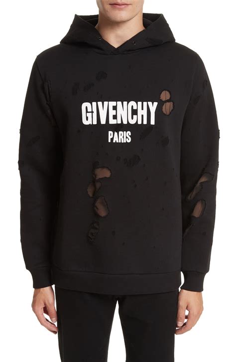 givenchy distressed hoodie